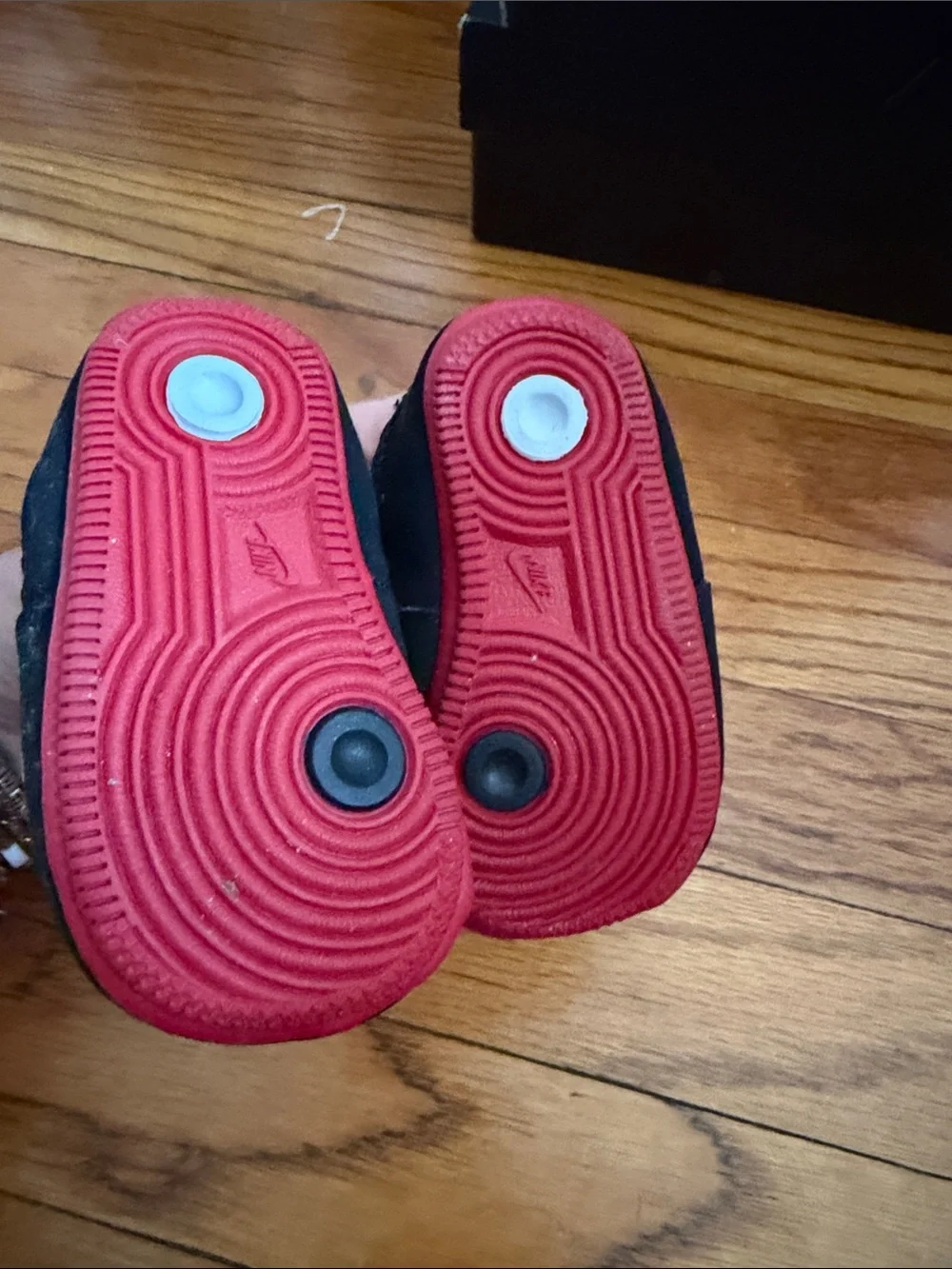 Jordan Baby Walker Shoes in Black and Red